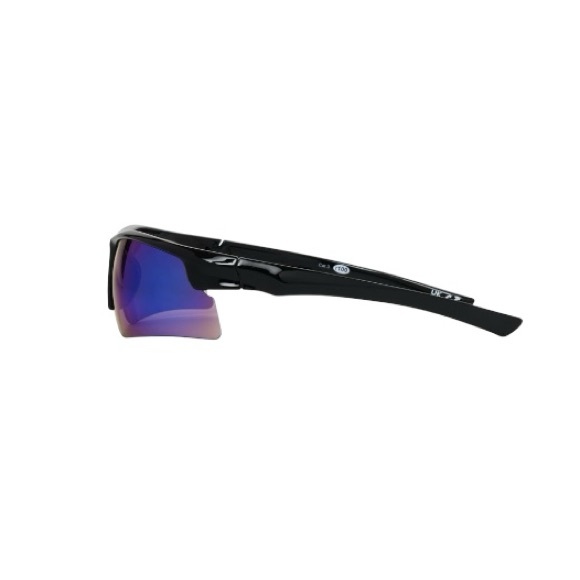 Foster Grant Cali Blue Performance Blade Black Sunglasses with Blue Lenses - Picture 12 of 13